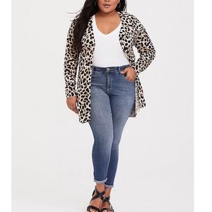 Torrid Leopard boyfriend cardigan size 2
